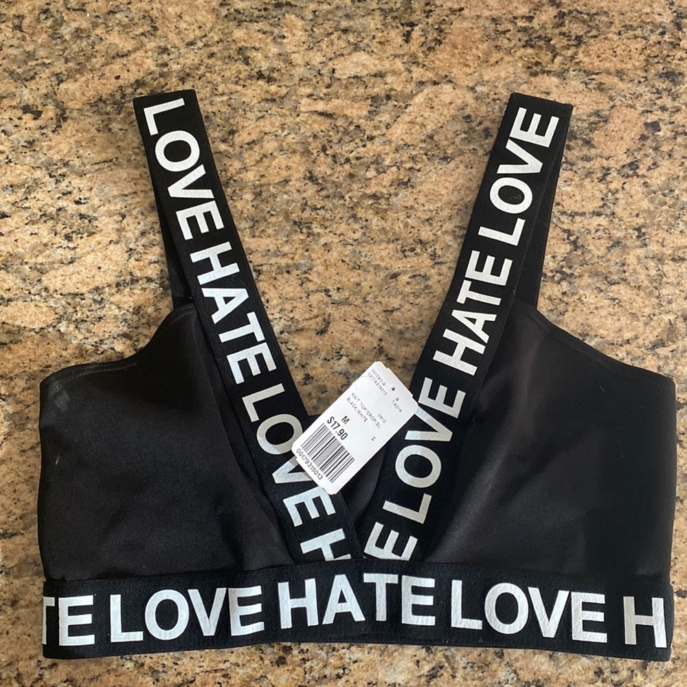 NWT Vintage forever 21 Love Hate bra SZ M